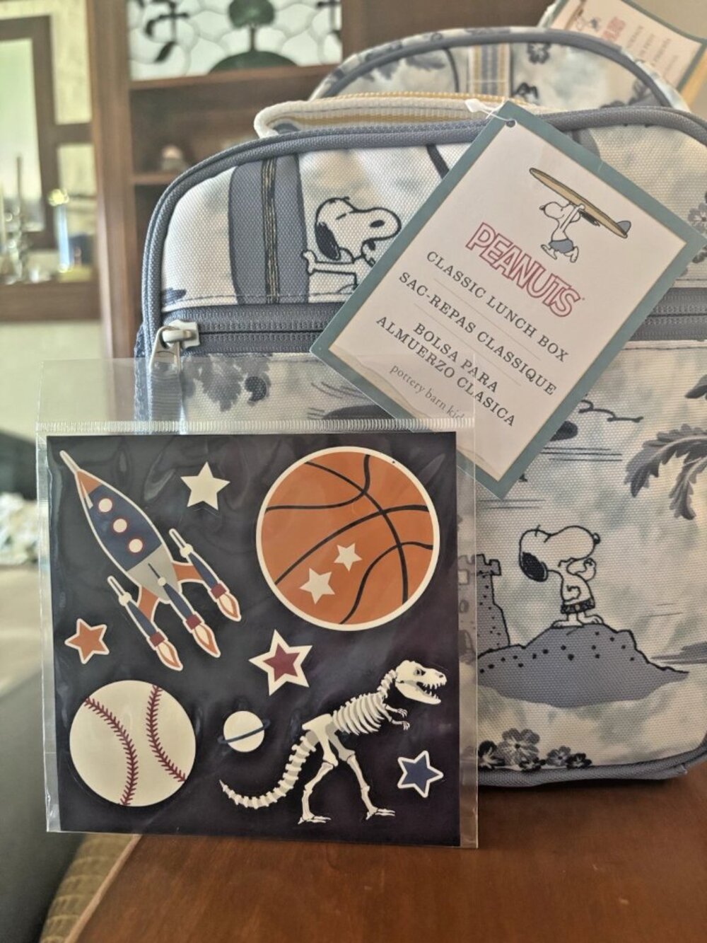 Pottery barn School LUNCH BOX + Stickers SNOOPY DOG Grogu bag Gift kid 🚀